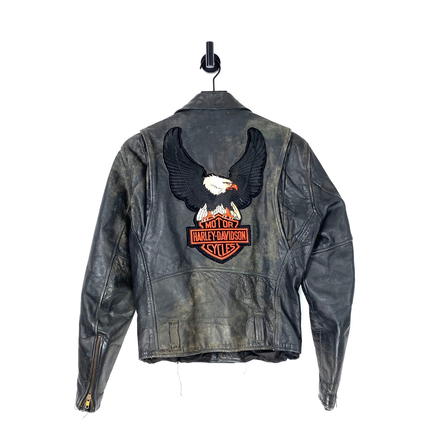 70s Harley Davidson Leather Jacket - Sz 36
