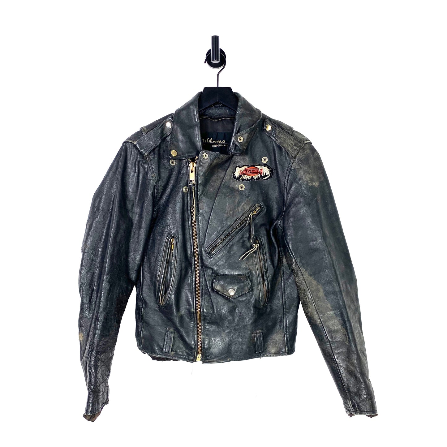 70s Harley Davidson Leather Jacket - Sz 36