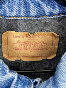80s Levis Blanket Lined Denim Jacket - M